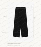 Cartographie des mesures du pantalon Imperial : taille 38 cm, montant 31 cm, cuisse 26 cm, ouverture 25 cm, longueur 107 cm