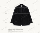 Cartographie des mesures — Blazer de tailleur en velours côtelé