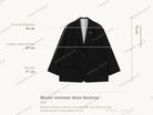 Cartographie des mesures — Blazer oversize col à revers deux boutons