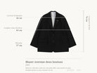 Cartographie des mesures — Blazer oversize micro pied-de-poule all-groups