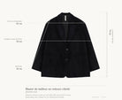 Cartographie des mesures — Blazer de tailleur en velours côtelé all-groups