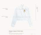 Cartographie des mesures — Chemise cropped en coton à broche bijou all-groups