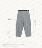 Cartographie des mesures — Pantalon balloon ceinturé en point de Milan all-groups