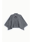 Chemise courte oversize façon denim – Imperial Femme