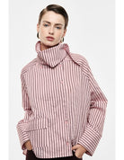 Chemise oversize col lavallière popeline rayée – Imperial Femme