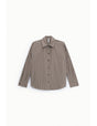 Chemise rayée oversize chocolat et écru Imperial Femme