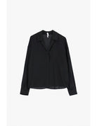 Chemisier oversize manches longues en crêpe satin – Imperial Femme
