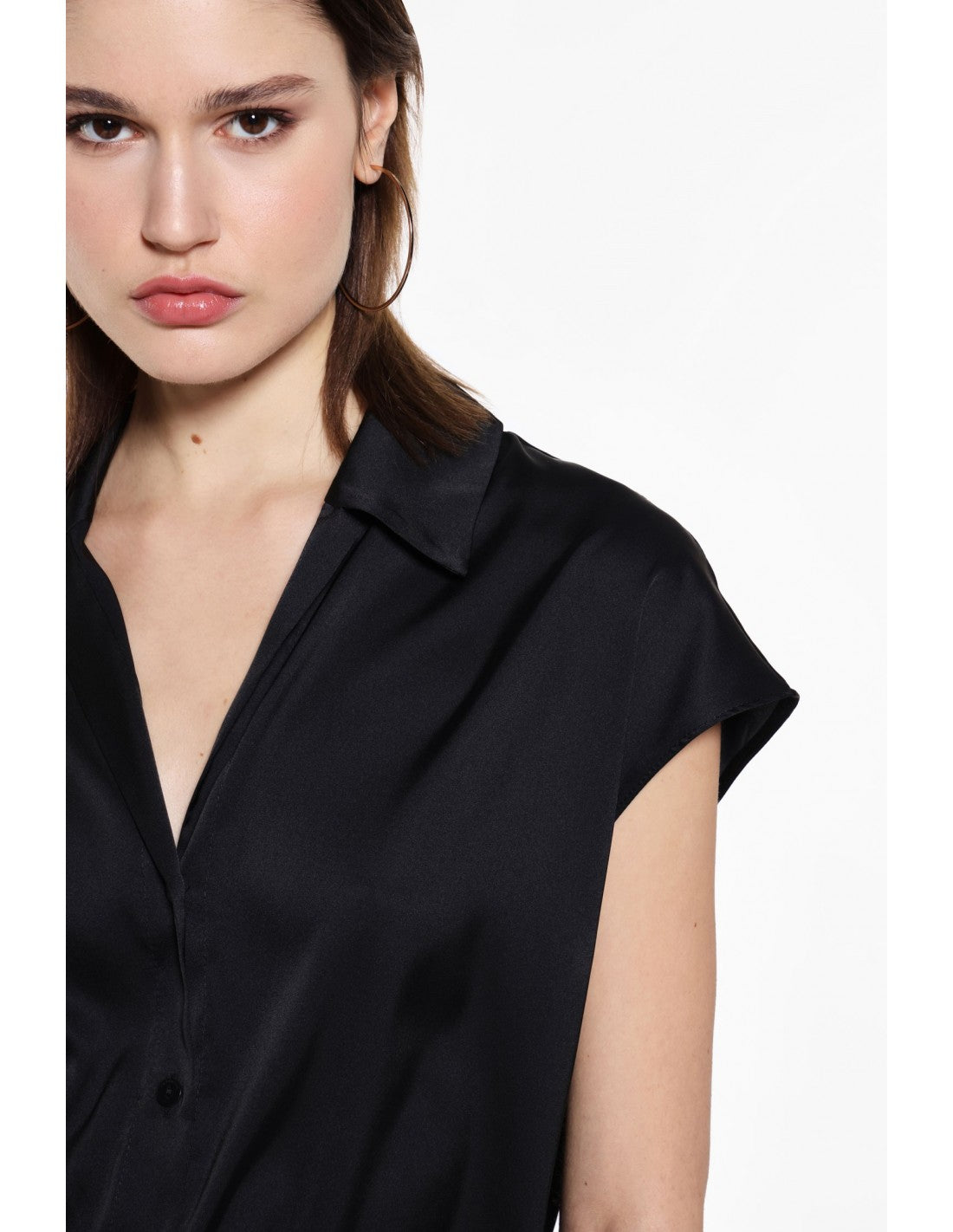 Chemisier sans manches en crêpe satin – Imperial Femme