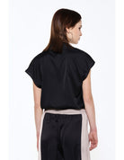 Chemisier sans manches en crêpe satin – Imperial Femme