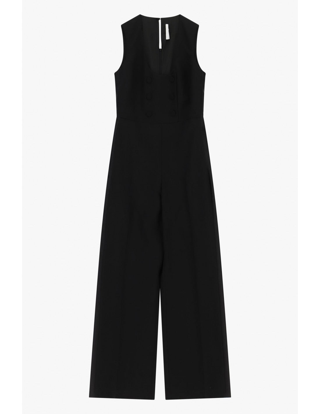 Combinaison longue à galon satin et boutonnage croisé – Imperial Femme
