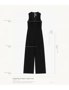 Combinaison longue à galon satin et boutonnage croisé – Imperial Femme