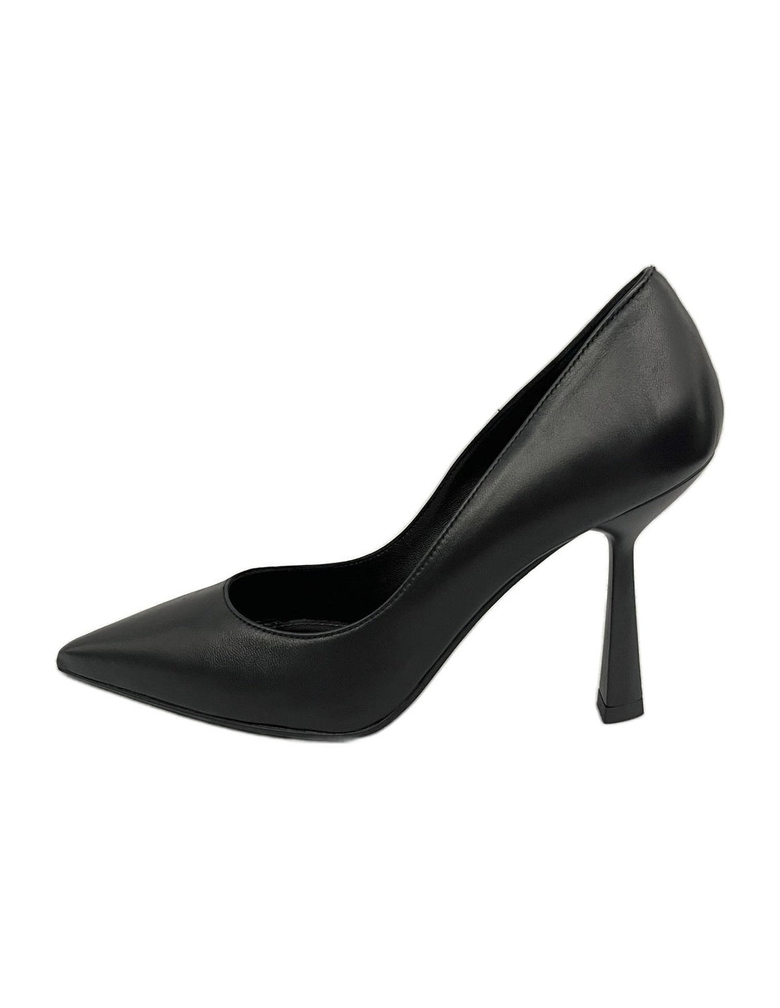 Escarpins pointus en cuir à talon aiguille, profil – noir – Imperial