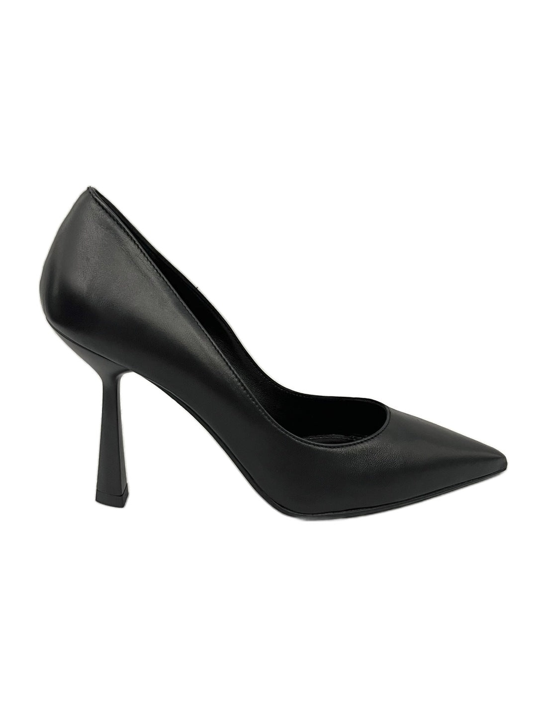 Escarpins pointus en cuir à talon aiguille, profil – noir – Imperial