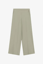 Pantalon palazzo fluide taille haute, coloris Vert d'eau