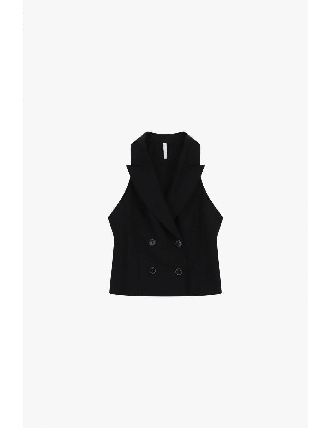 Gilet court croisé sans manches en draperie – Imperial Femme