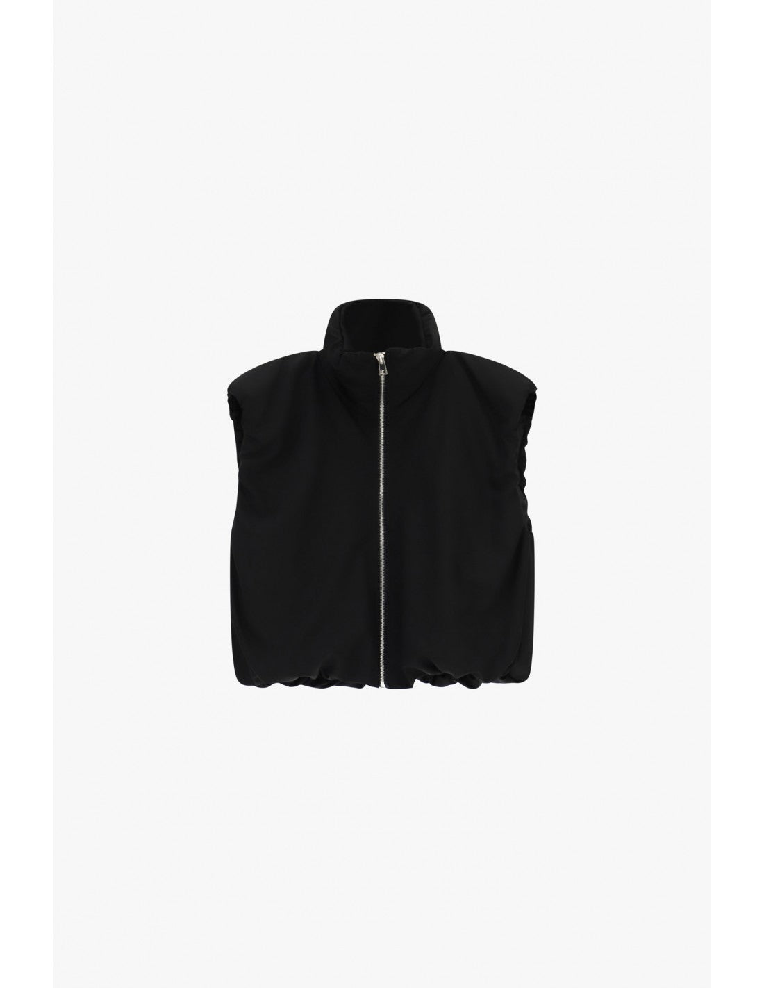 Gilet court matelassé à col montant en draperie – Imperial Femme