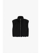 Gilet court matelassé à col montant en draperie – Imperial Femme