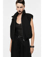 Gilet court matelassé à col montant en draperie – Imperial Femme