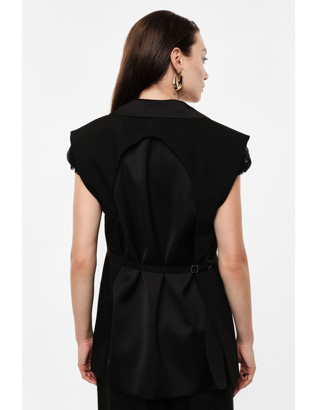 Gilet de tailleur long sans manches – Imperial Femme