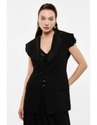Gilet de tailleur long sans manches – Imperial Femme