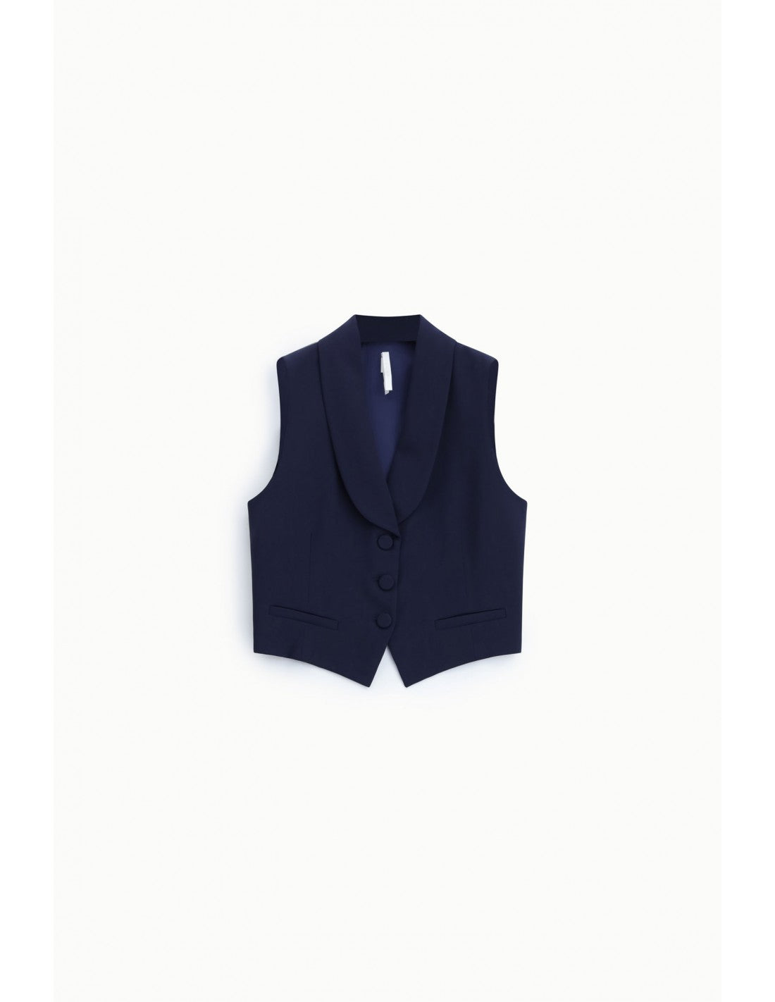 Gilet tailleur ajusté col châle en crêpe – Imperial Femme