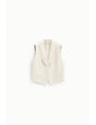 Gilet tailleur ajusté col châle en crêpe – Imperial Femme
