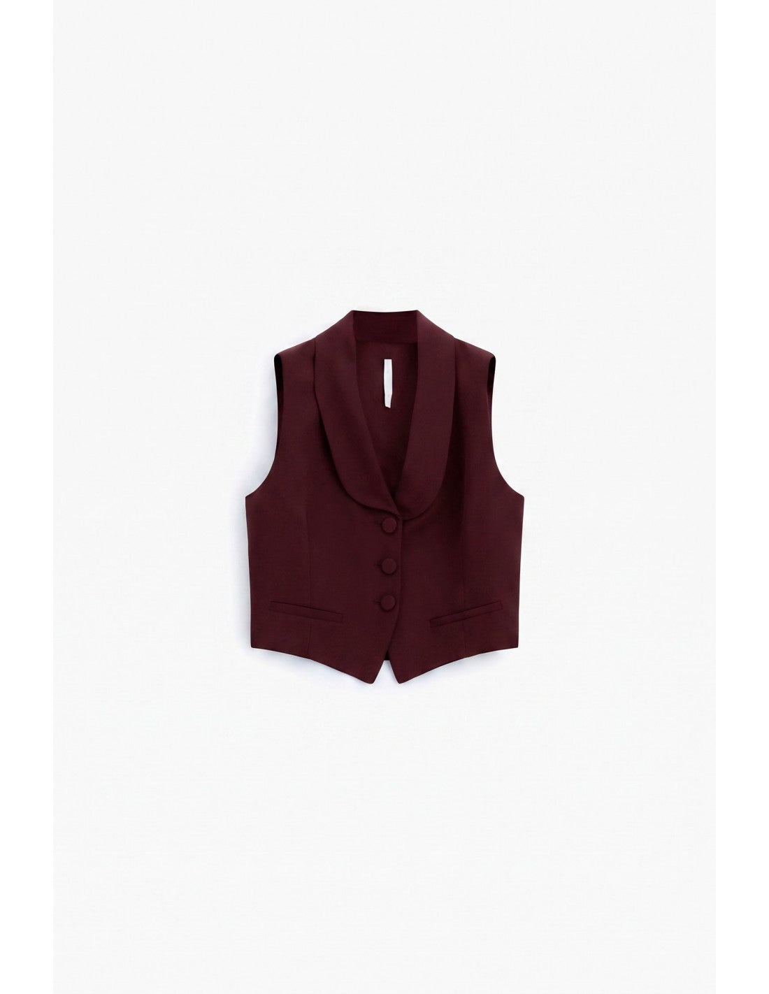Gilet tailleur ajusté col châle en crêpe – Imperial Femme