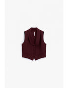 Gilet tailleur ajusté col châle en crêpe – Imperial Femme