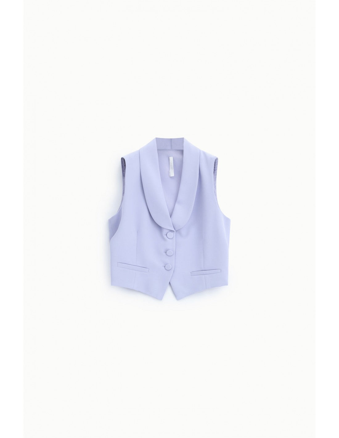 Gilet tailleur ajusté col châle en crêpe – Imperial Femme