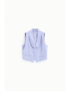 Gilet tailleur ajusté col châle en crêpe – Imperial Femme