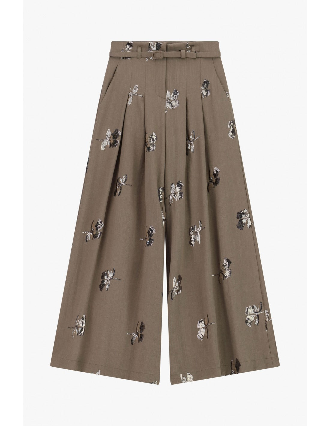 Gilet tailleur court piqué brodé sequins – Imperial Femme