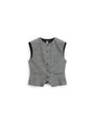 Gilet de tailleur prince-de-galles gris et noir pailleté – Imperial Femme, à plat