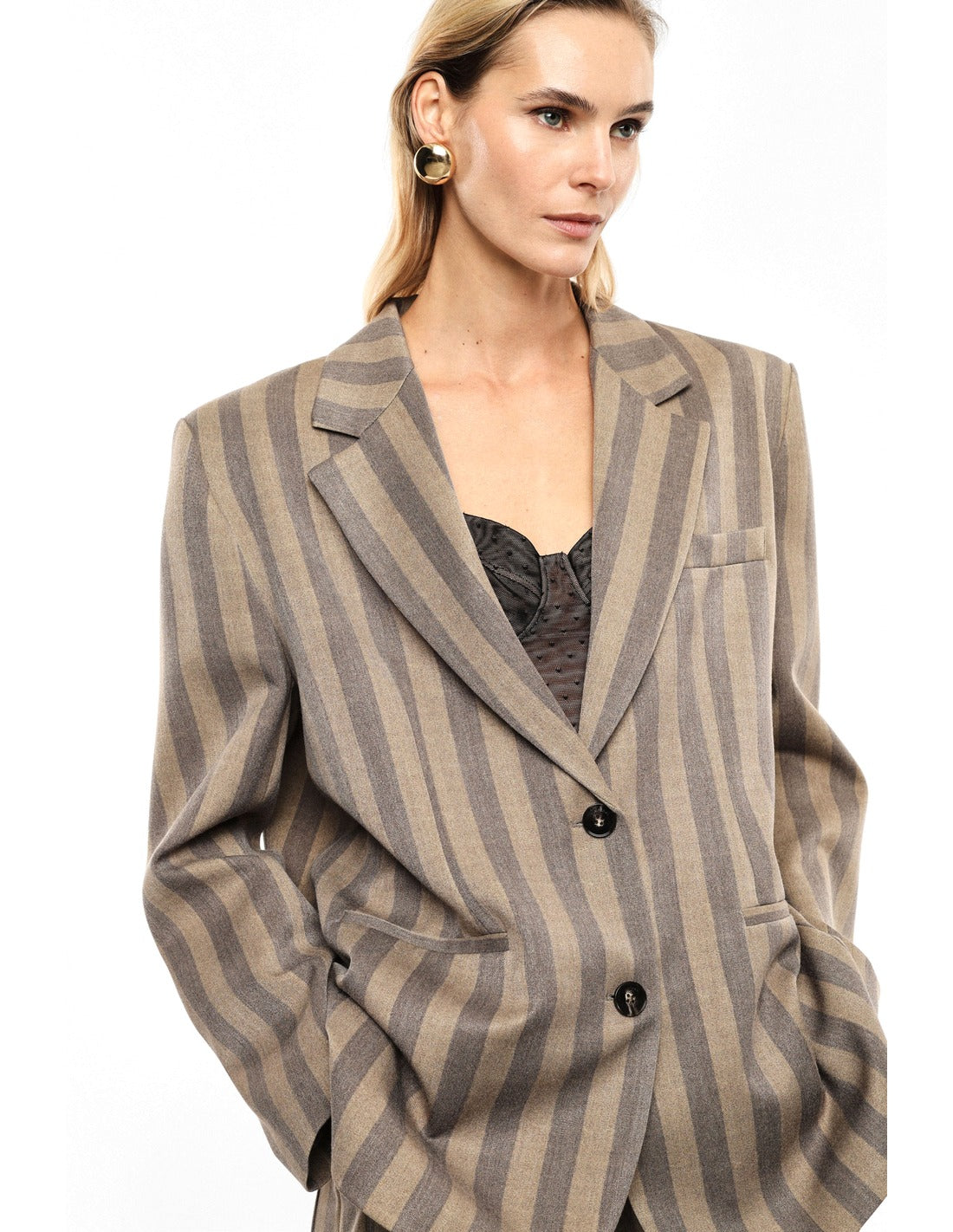 Veste de tailleur porté, buste – Camel – Imperial Femme