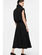 Jupe-culotte à pinces et ourlet arrondi en draperie – Imperial Femme