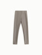Legging effet cuir taille haute à plat – taupe – Imperial Femme