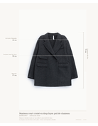 Manteau court croisé en drap façon poil de chameau – Imperial Femme