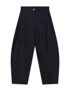 Pantalon ballon en denim jacquard à plat – bleu denim – Imperial Femme