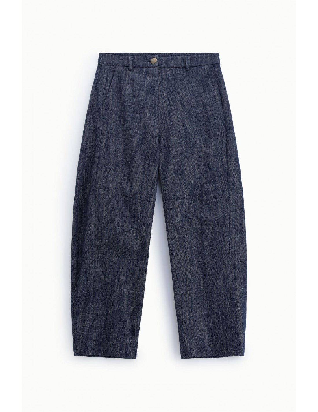 Pantalon carotte en denim brut bleu – Imperial Femme