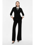 Pantalon de smoking flare finition satin – Imperial Femme