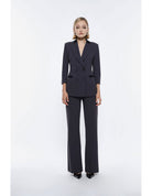 Pantalon de smoking flare finition satin – Imperial Femme