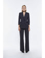 Pantalon de smoking flare finition satin – Imperial Femme