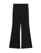 Pantalon flare à pli marqué en crêpe infroissable à plat – noir – Imperial Femme