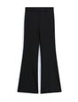 Pantalon flare à pli marqué en crêpe infroissable à plat – noir – Imperial Femme