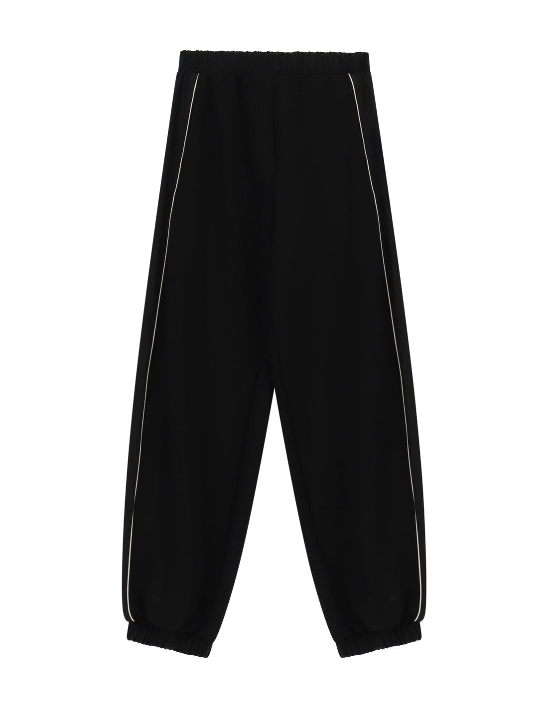 Pantalon jogging à bandes satinées à plat – noir – Imperial Femme