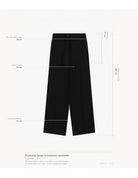 Pantalon large à ceinture coulissée en crêpe diagonale – Imperial Femme