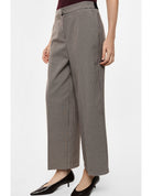Pantalon large taille haute micro pied-de-poule – Imperial Femme