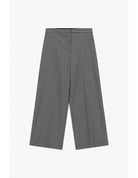 Pantalon large taille haute pied-de-poule noir et blanc – Imperial Femme