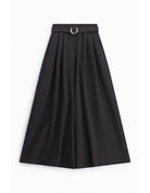 Pantalon palazzo à pinces ceinture boucle ronde – Imperial Femme