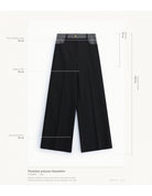 Pantalon palazzo bimatière à ceinture piquée – Imperial Femme