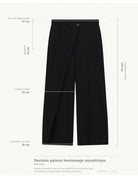 Pantalon palazzo à boutonnage asymétrique – Imperial Femme